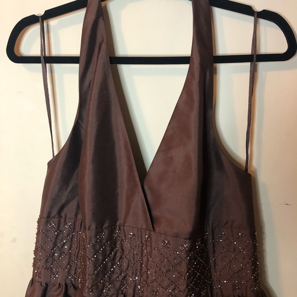 Anne Klein halter A-line silk dress - Picture 2 of 6